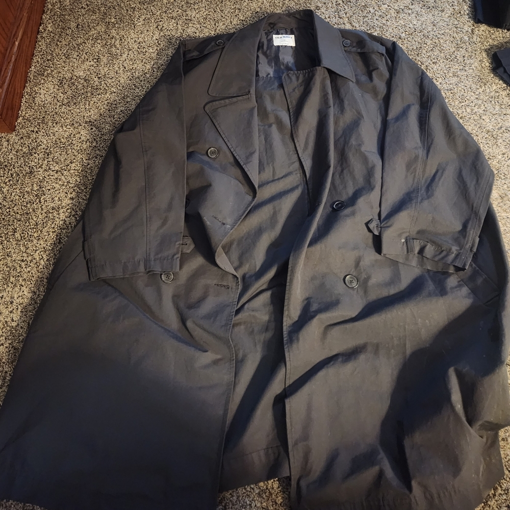 Old Navy Women's Dark Gray Trench Coat